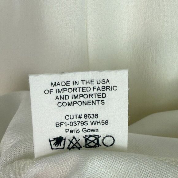 Show Me Your MuMu Paris Maxi Slit Gown White Stretch M - Picture 13 of 13